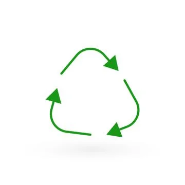 Three arrow in circle refresh or recycle symbol, vector illustration isolated Stock Illustration