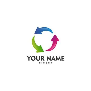 Three Arrow Recycle Logo Cycle Illustrazione stock