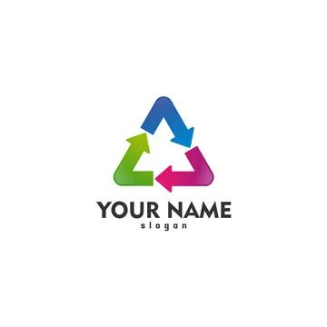 Three Arrow Recycle Logo Triangle Stock Illustration