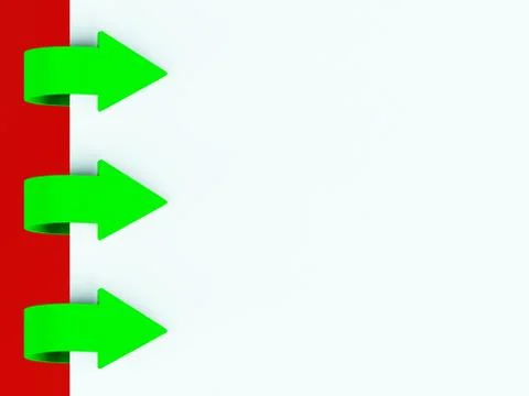 Three Arrow Tabs Over Paper For Menu List 3d Rendering Ilustración de archivo