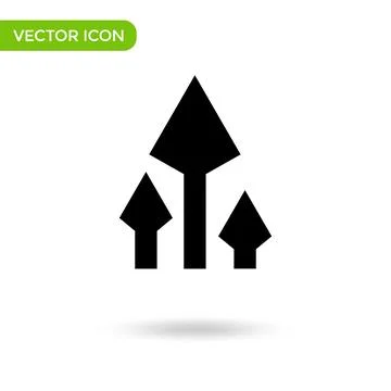 Three arrow top icon. minimal and creative icon isolated on white background. Stock Illustration
