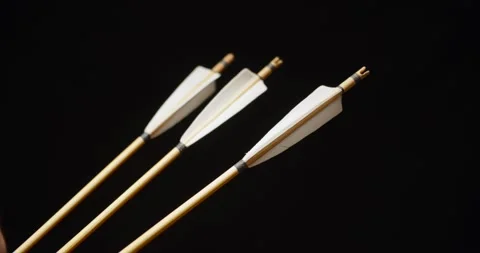 Three arrows on a black background Stock Footage 171173239