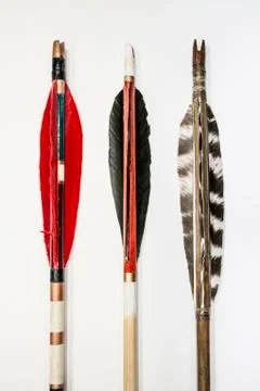 Three arrows for the bow. Stock Photos