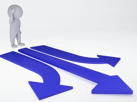 Three arrows choice concept Stock Illustration