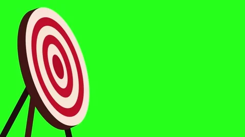 Three arrows hit targets in the same group on the green screen 스톡 동영상 307506876