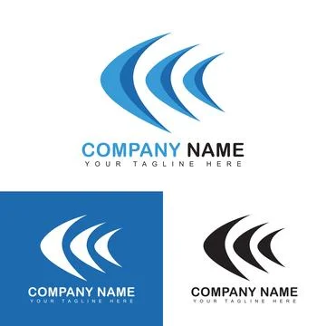 Three arrows logo icon Stock Illustration