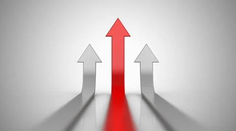 Three Arrows Moving Up Stock Footage 43400857