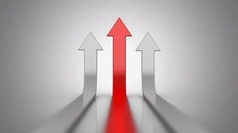Three Arrows Moving Up Stock Footage 48358621