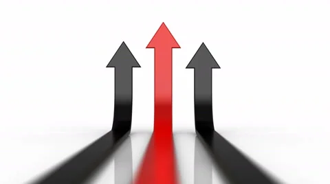 Three Arrows Moving Up Stock Footage 48461075