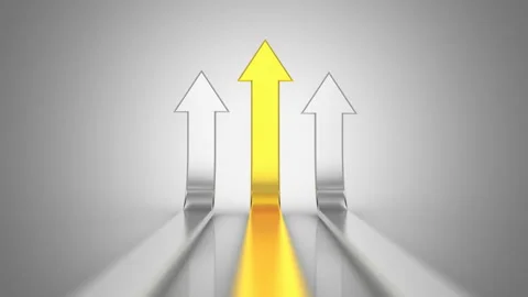 Three Arrows Moving Up Stock Footage 116432261