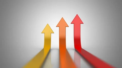 Three Arrows Moving Up Stock Footage 116602703