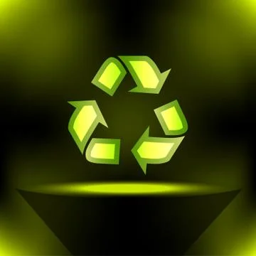 Three arrows sign in the form of a triangle Stock Illustration