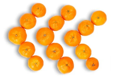 Three arrows of tangerine Stock Photos