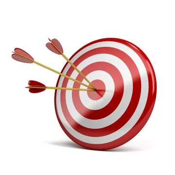 Three arrows in target Stock Illustration