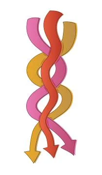 Three arrows - three ways 스톡 일러스트