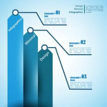 Three arrows, use for infographics. can be used for presentation Illustrazione stock