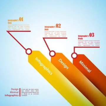 Three arrows, use for infographics. can be used for presentation Stock Illustration