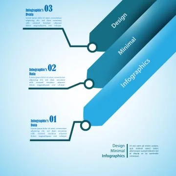 Three arrows, use for infographics. can be used for presentation Stock Illustration