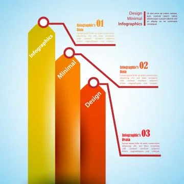 Three arrows, use for infographics. can be used for presentation Stock Illustration
