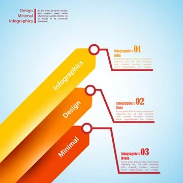 Three arrows, use for infographics. Stock-Illustration