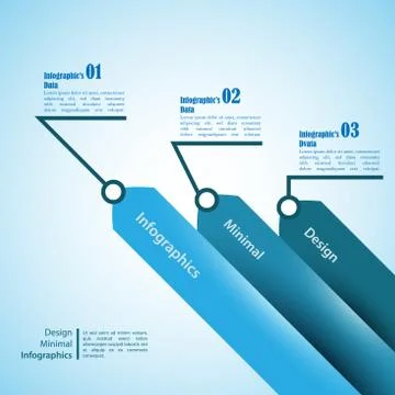 Three arrows, use for infographics. Stock Illustration