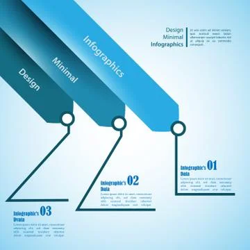 Three arrows, use for infographics. Stock Illustration