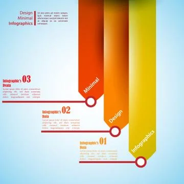 Three arrows, use for infographics. Stock Illustration