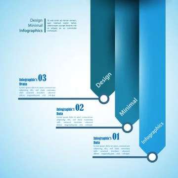 Three arrows, use for infographics. Illustrazione stock