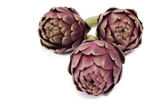 Three artichokes Foto stock
