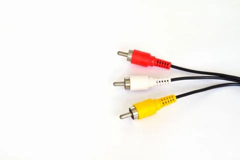 Three audio plug Foto stock