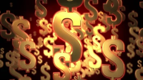 Three Backgrounds with Flying Currency Symbols Stock Footage 46047816