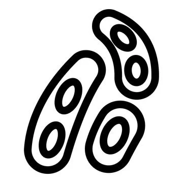 Three bacteria showing cellular division reproducing by fission Stock Illustration