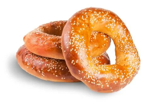 Three bagels Stock Photos