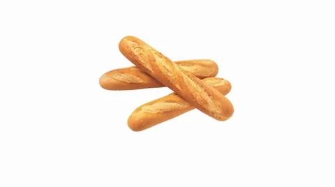 Three baguettes Stock Footage 8574419