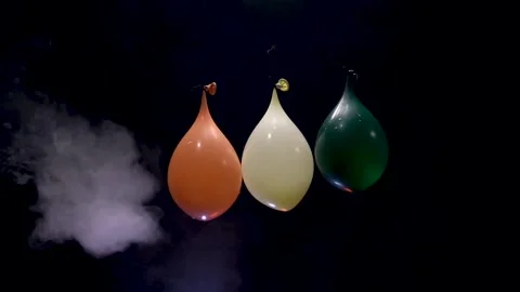 Three balloons filled with water Video stock 154426649