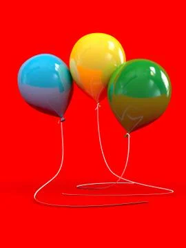 Three balloons Stock Illustration