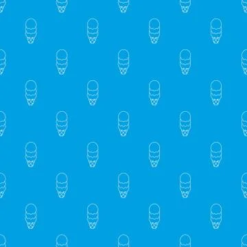 Three balls ice cream pattern vector seamless blue Stock Illustration