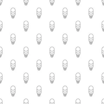 Three balls ice cream pattern vector seamless Stock Illustration