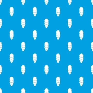 Three balls ice cream pattern seamless blue Stock Illustration