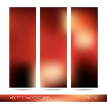 Three banners with blurred background Stock Illustration