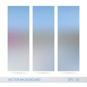 Three banners with blurred background Stock Illustration