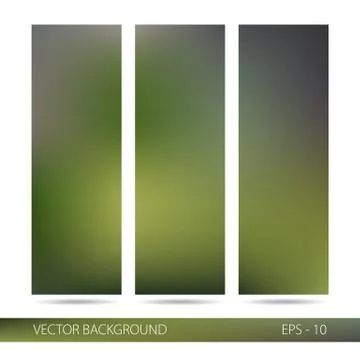Three banners with blurred background Stock Illustration