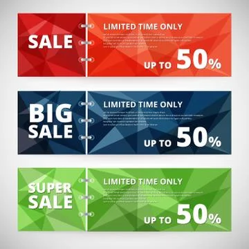 Three banners Stock Illustration