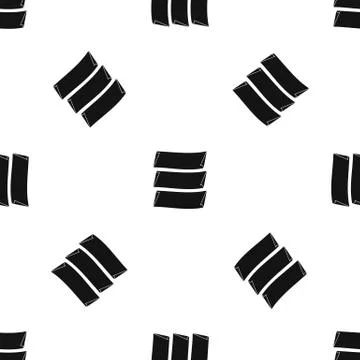 Three banners pattern seamless black Stock Illustration