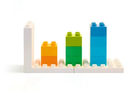 Three Bars Brick Chart Foto stock