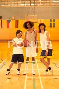 Three Basketball Players