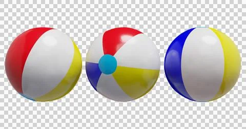 Three beach balls isolated on white background. Stock-Illustration