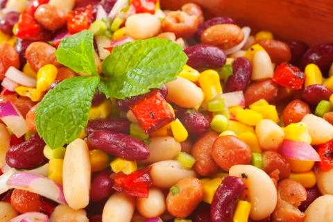 Three bean salad Stock Photos