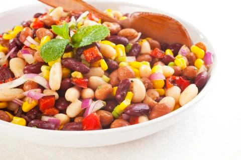 Three bean salad Stock Photos