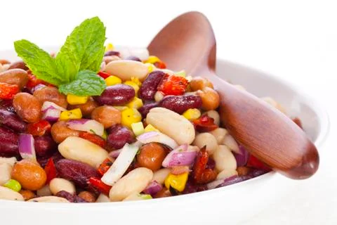 Three bean salad Stock Photos